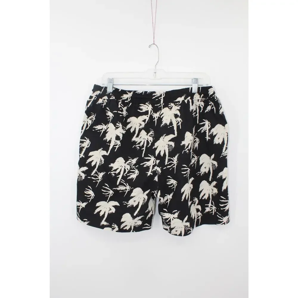 RTA Aiden Palm Tree Zipper Shirt Clyde Shorts Set Size Large
